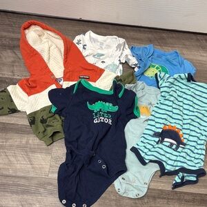 Variety pack baby boy Dinosaur outfits- size 3-6 months